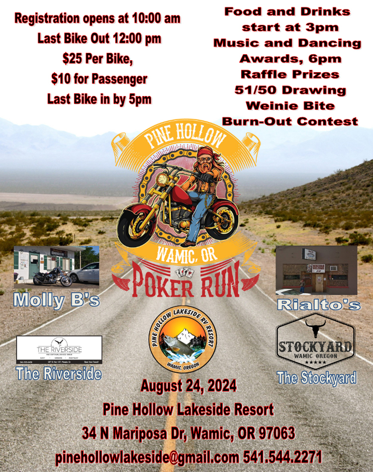 Pine Hollow Lakeside Poker Run 2024 Wamic OR